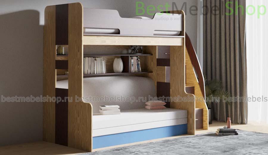 Купить Кровать-чердак с диваном Лесси 22 BMS в рассрочку в Душанбе