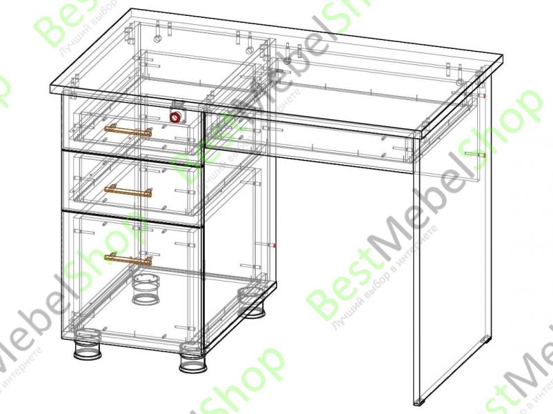 Письменный стол веста пс 4003 bms
